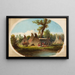 Campo Assiniboin sul Alto Missouri - John Mix Stanley — quadro incorniciato alla parete