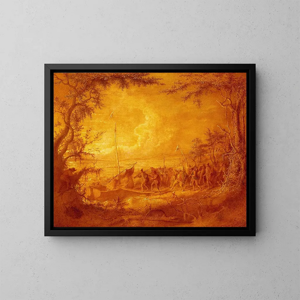 Imbarco a Communipaw - John Quidor — quadro incorniciato alla parete