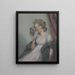 Frau mit Maske - John Raphael Smith — gerahmtes Bild an der Wand
