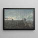 Vista della Villa Lante sul Janiculu a Roma - John Robert Cozens — quadro incorniciato alla parete