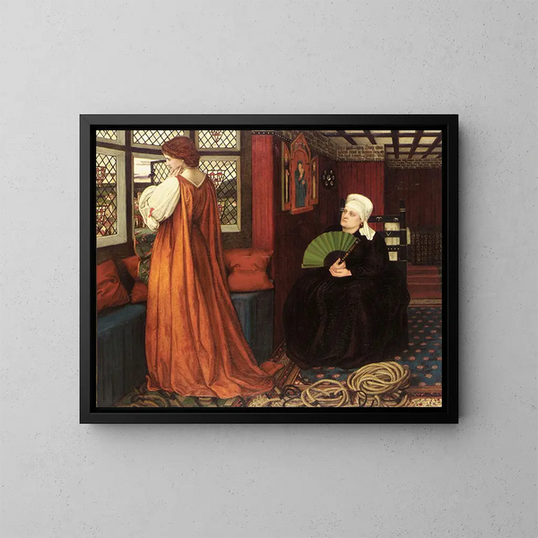 Juliette et la nourrice - John Roddam Spencer Stanhope — gerahmtes Bild an der Wand
