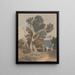Ein Baumgruppe in der Nähe eines Zauns - John Sell Cotman — gerahmtes Bild an der Wand