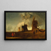 Moulins de drainage dans les Fens, Croyland, Lincolnshire - John Sell Cotman — gerahmtes Bild an der Wand