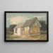 Bauernhaus in der Nähe eines Teiches - John Sell Cotman — gerahmtes Bild an der Wand