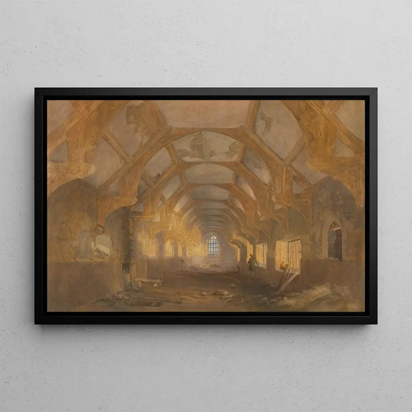 John Sell Cotman - Interior of a Dormitory of the Ipswich Blackfriars at the End of its Period of Occupation by Ipswich School.webp