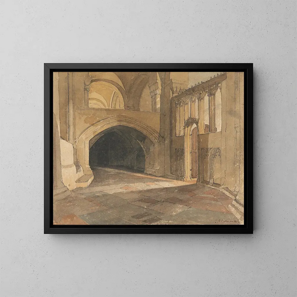 Entrée della cappella di Gesù, cattedrale di Norwich - John Sell Cotman — quadro incorniciato alla parete
