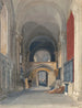 Cattedrale di Norwich, interno del lato nord del coro, vista verso est - John Sell Cotman — vista dell’opera