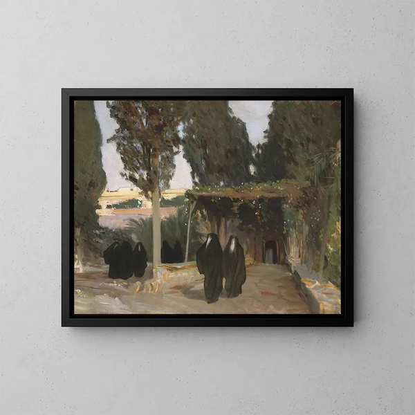 Un sentiero ombreggiato in Oriente - John Singer Sargent — quadro incorniciato alla parete