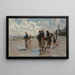 Fischer beim Austern sammeln in Cancale - John Singer Sargent — gerahmtes Bild an der Wand