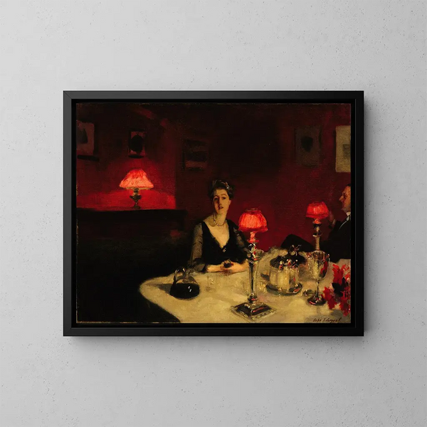 Le Verre de Porto - John Singer Sargent — gerahmtes Bild an der Wand