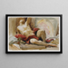 Uomo con drappeggio rosso - John Singer Sargent — quadro incorniciato alla parete