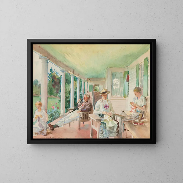 su Veranda - John Singer Sargent — quadro incorniciato alla parete