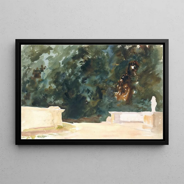 Terrazza e giardini - John Singer Sargent — quadro incorniciato alla parete