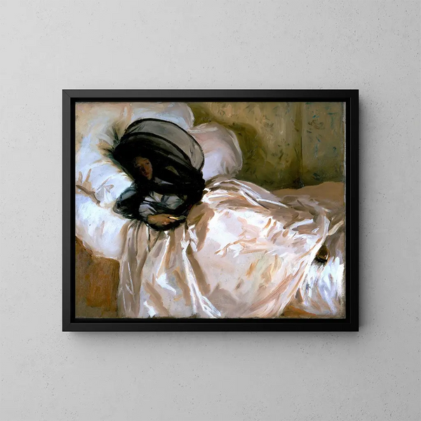 Die Mückennetz - John Singer Sargent — gerahmtes Bild an der Wand