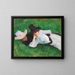 Zwei Mädchen auf einer Wiese - John Singer Sargent — gerahmtes Bild an der Wand