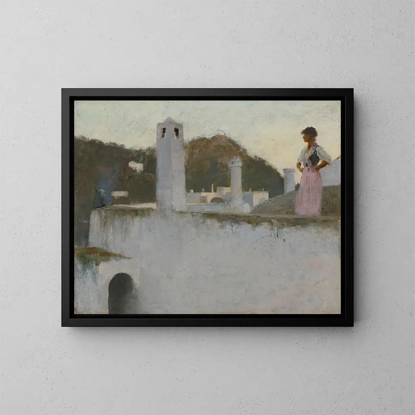 Vista di Capri - John Singer Sargent — quadro incorniciato alla parete