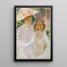 Frau mit Collie - John Singer Sargent — gerahmtes Bild an der Wand