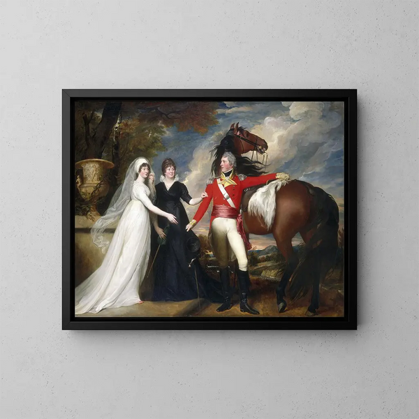 del colonnello William Fitch e delle sue sorelle Sarah e Ann Fitch - John Singleton Copley — quadro incorniciato alla parete