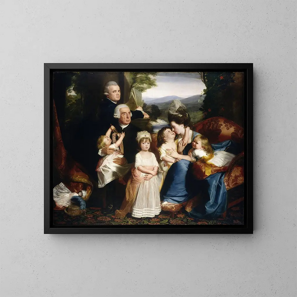 La famille Copley - John Singleton Copley — gerahmtes Bild an der Wand