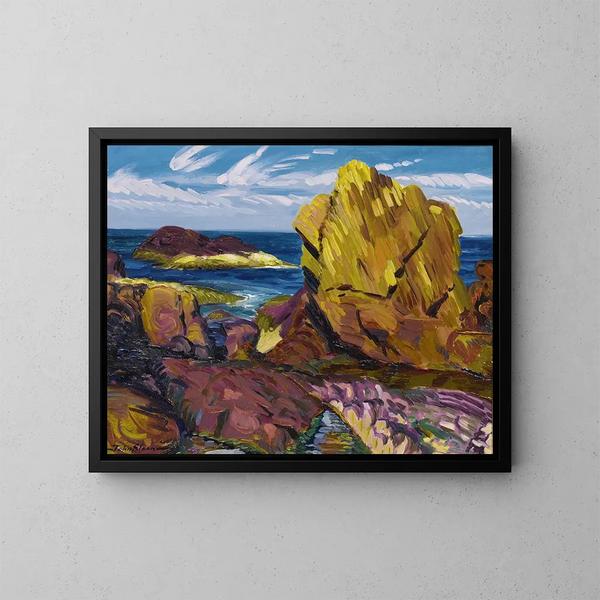 Roche jaune à Gloucester - John Sloan — gerahmtes Bild an der Wand