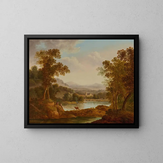 John Smith of Chichester - Extensive Landscape With Figures And Animals.webp