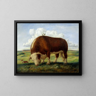 Ajax - John Steuart Curry — gerahmtes Bild an der Wand