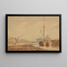 A barge on a Norfolk canal - John Thirtle — framed artwork on a wall