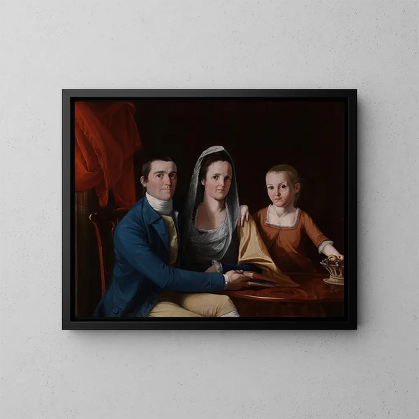 di Jonathan Trumbull Jr con Mme Trumbull Eunice Backus e Faith Trumbull - John Trumbull — quadro incorniciato alla parete