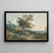 View of Harrow from Hampstead - John Varley — framed artwork on a wall