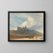 Château de Bamburgh, Northumberland - John Varley — gerahmtes Bild an der Wand