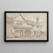 Ferme avec un puits - John Varley — gerahmtes Bild an der Wand