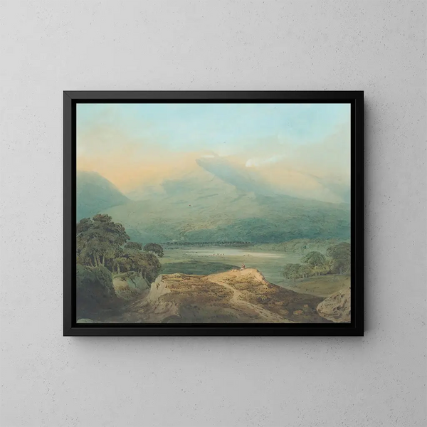 von Capel Curig in Richtung Gwynant - John Varley — gerahmtes Bild an der Wand