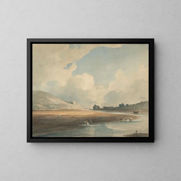 Château de Harlech et traversée de Twgwyn - John Varley — gerahmtes Bild an der Wand