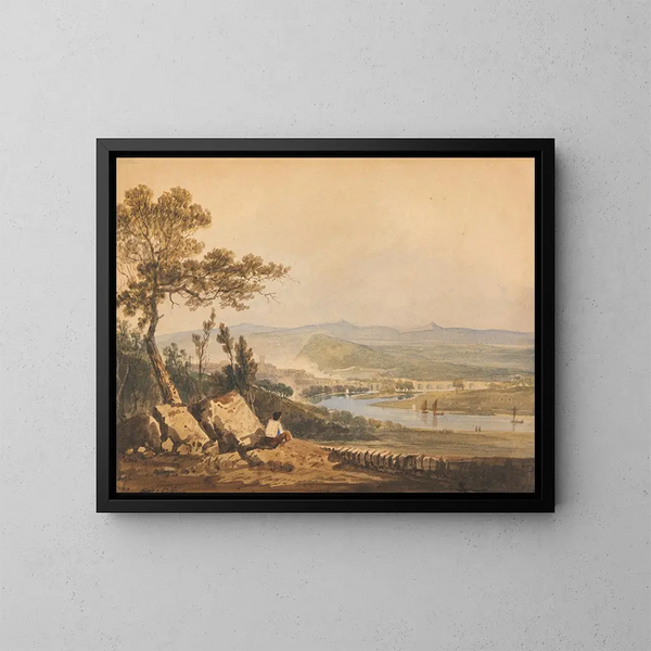 Ludlow, Shropshire - John Varley — gerahmtes Bild an der Wand