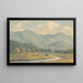 Carnedd Llewelyn and Carnedd David Carnarvonshire seen across the Ogwen River - John Warwick Smith — framed artwork on a wall