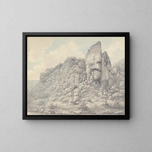 Rochers dans le Derbyshire - John Webber — gerahmtes Bild an der Wand