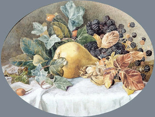 Nature morte con frutta - John William Hill — vista dell’opera