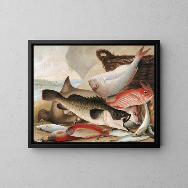 Fischerei und Dawes Point, Hafen von Sydney - John William Lewin — gerahmtes Bild an der Wand