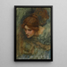 Studie für den Kopf der Venus im Erwachen von Adonis - John William Waterhouse — gerahmtes Bild an der Wand