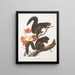 Sciurus longipilis Eichhörnchen mit langem Fell Natürliche Größe - John Woodhouse Audubon — gerahmtes Bild an der Wand