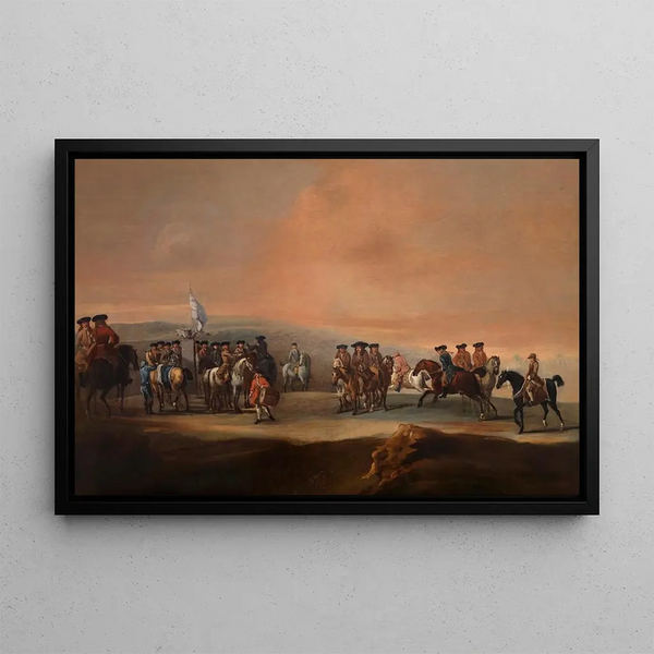 John Wootton - A race meeting at Newmarket with Tragonwell Frampton 16411727 and other riders.webp