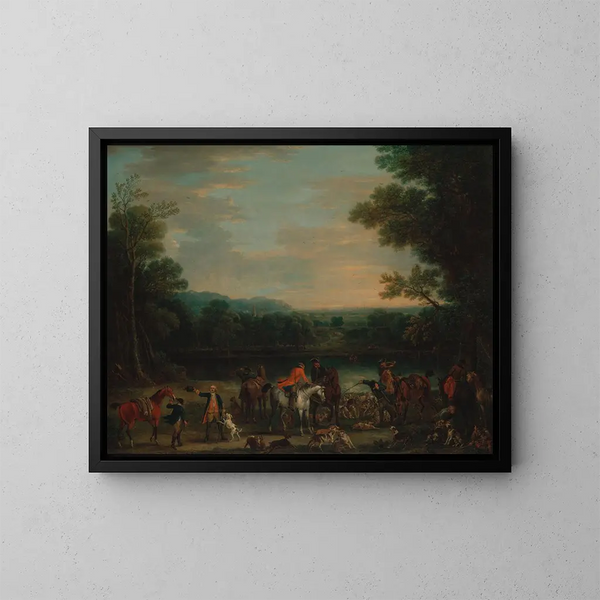 La Mort du Lièvre - John Wootton — gerahmtes Bild an der Wand