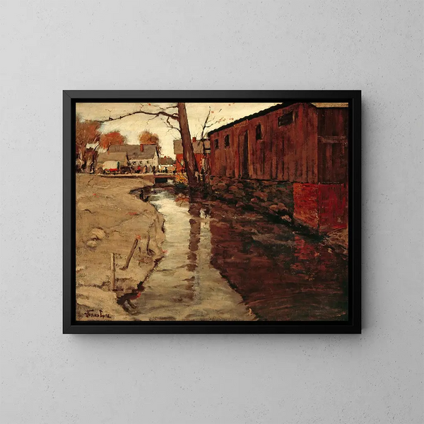 Wassermühle - Jonas Lie — gerahmtes Bild an der Wand