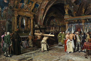 Jos Jimnez y Aranda - Penitents In The Lower Basilica Of Assisi.webp