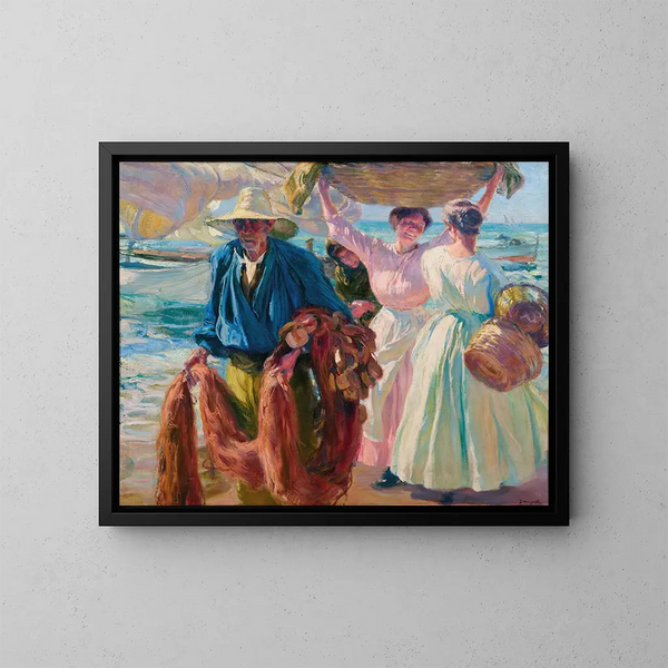 Valence revenant de la pêche - José Mongrell — gerahmtes Bild an der Wand