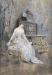 Portrait einer jungen Frau mit einer Partitur - Josef Árpád Koppay — Ansicht des Kunstwerks