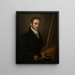 Autoritratto - Josef August Stark — quadro incorniciato alla parete
