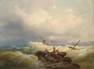 Josef Carl Berthold Pttner - Rettende Felsen bei strmischer See.webp