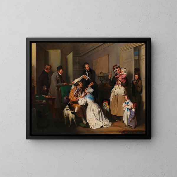L'Ophtalmologue - Josef Danhauser — gerahmtes Bild an der Wand