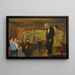 Representation of popular singers Jean Meneghini and Mizzi Lang in a Vienna suburb inn - Josef Engelhart — framed artwork on a wall
